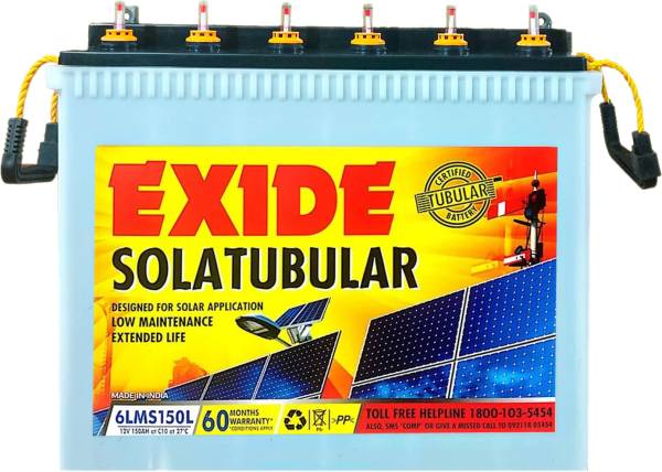 EXIDE 6LMS150L Tubular Inverter Battery