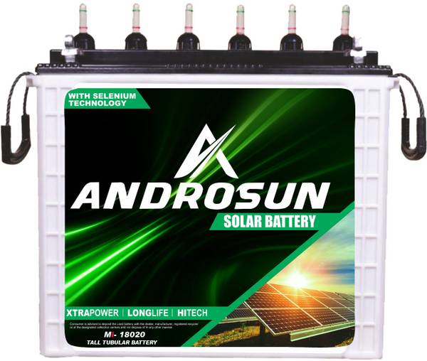 ANDROSUN Solar Battery Extra Power Long Life Hitech Tall AND-18020 Tubular Inverter Battery