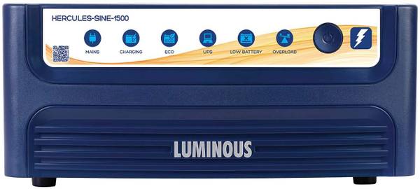 LUMINOUS Hercules 1500 Pure Sine Wave 1400VA/12V Inverter for Home, Office & Shops Pure Sine Wave Inverter