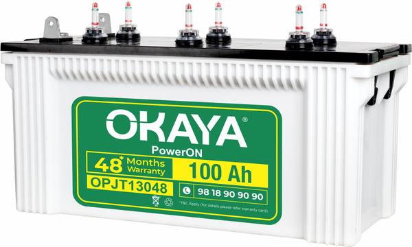 OKAYA OPJT13048 100ah Battery with 48 Months warranty Pure Sine Wave Inverter