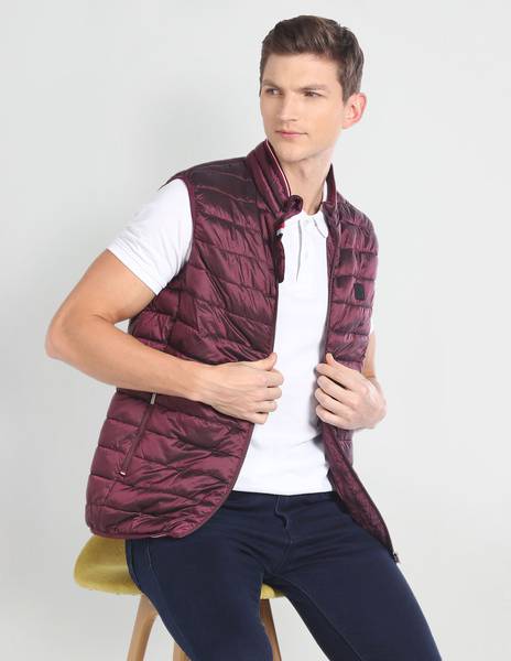 Arrow Sport Sleeveless Solid Men Jacket