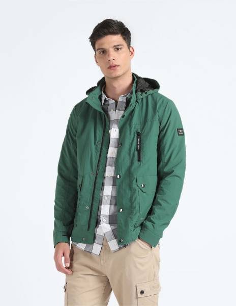 FLYING MACHINE Full Sleeve Solid Men Jacket