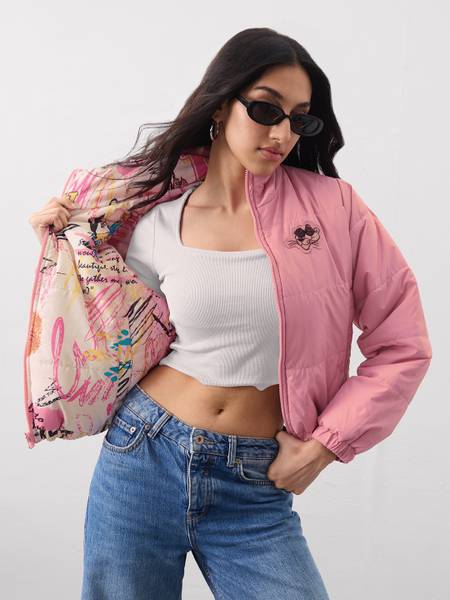 The Souled Store Full Sleeve Graphic Print Women Jacket
