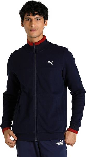 Puma full sleeve solid men fleece jacket 2025