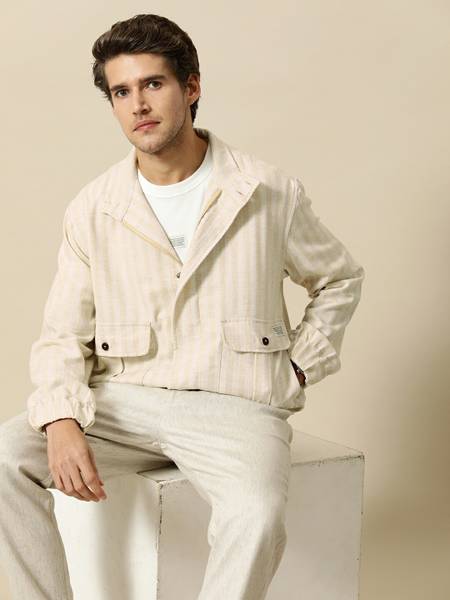 Mr Bowerbird Full Sleeve Striped Men Jacket
