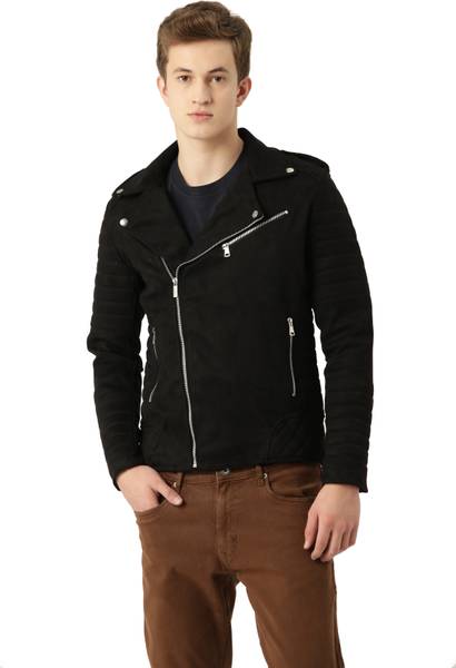 Leather Retail Full Sleeve Solid Men Jacket