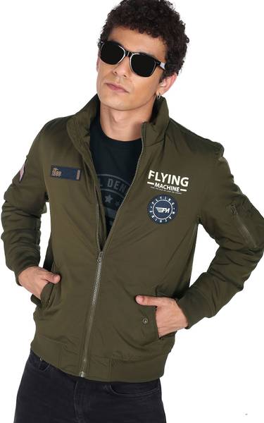 FLYING MACHINE Full Sleeve Solid Men Jacket