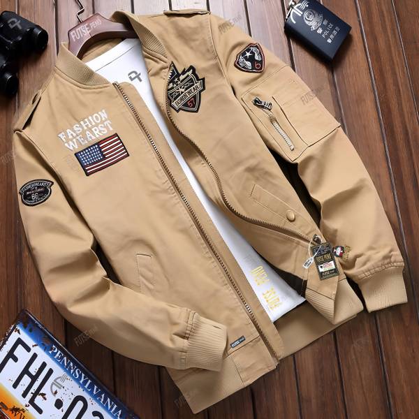 JAMMYandKAMMO Full Sleeve Applique Men Jacket