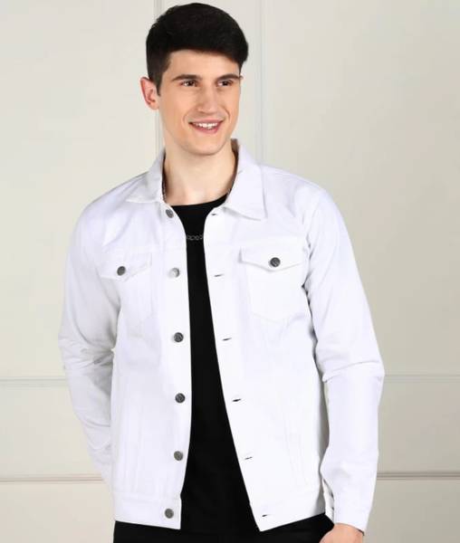 Emmy Word Full Sleeve Solid Men Denim Jacket