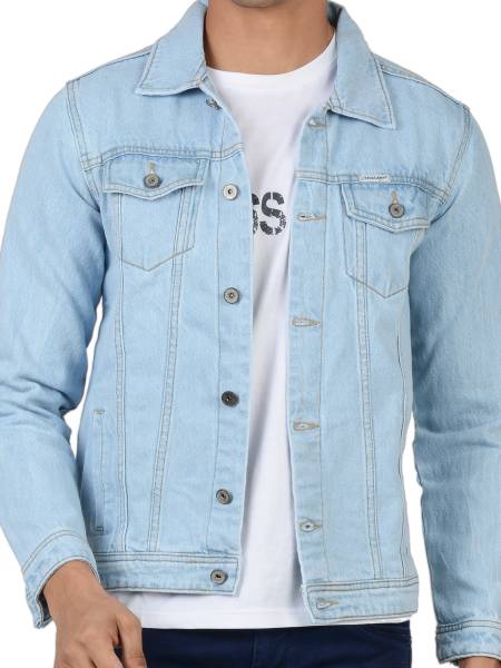 Crossedge Full Sleeve Washed Men Jacket