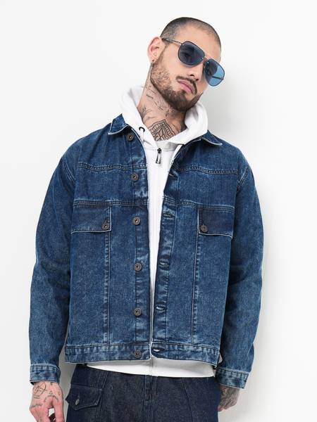 Paul Street Full Sleeve Solid Men Denim Jacket