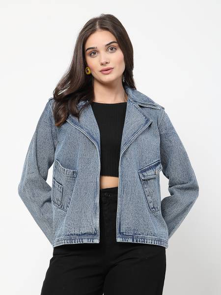 Cosmic Trio Full Sleeve Washed Women Jacket
