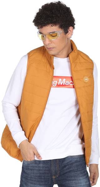 FLYING MACHINE Sleeveless Solid Men Jacket