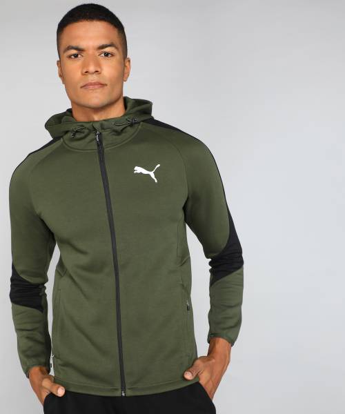 Puma full sleeve sales solid men fleece jacket