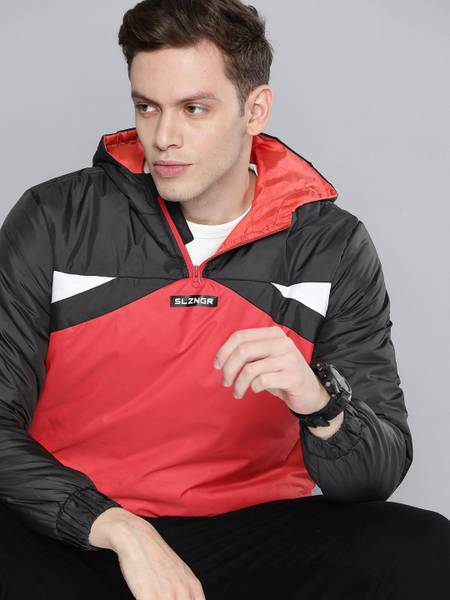 SLAZENGER Full Sleeve Colorblock Men Jacket Price History