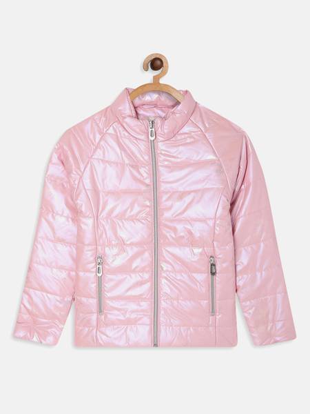 METTLE Full Sleeve Self Design Girls Jacket