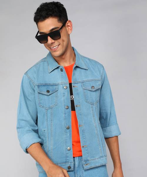 Full sleeve solid men's denim jacket store