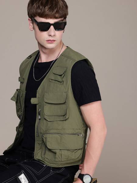 Roadster Sleeveless Solid Men Jacket