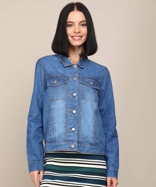 Flying machine blue denim jacket hot sale