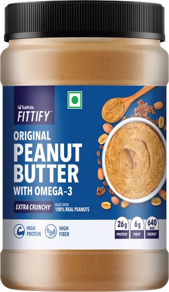 Saffola Fittify Original Peanut Butter with Omega-3 Extra Crunchy 925 g