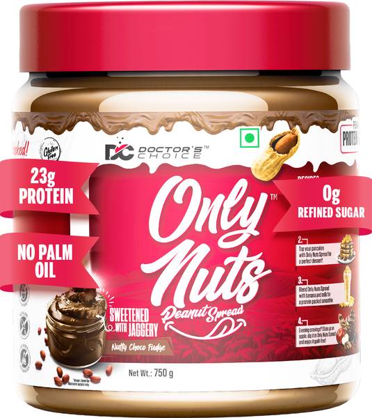 DOCTOR'S CHOICE High Protein Peanut Butter (Pack of 1) (Chocolate Fudge Crunchy)