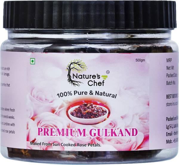 Nature's Chef Premium 100% Natural Gulkand Make From Sun Cooked Rose Petals 500 g