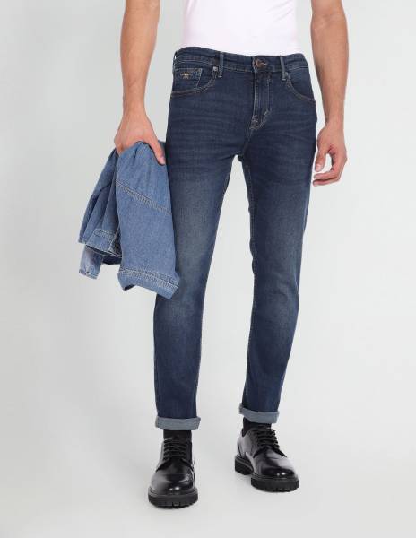 FLYING MACHINE Tapered Fit Men Blue Jeans