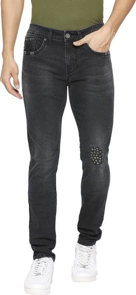 BEING HUMAN Slim Men Black Jeans
