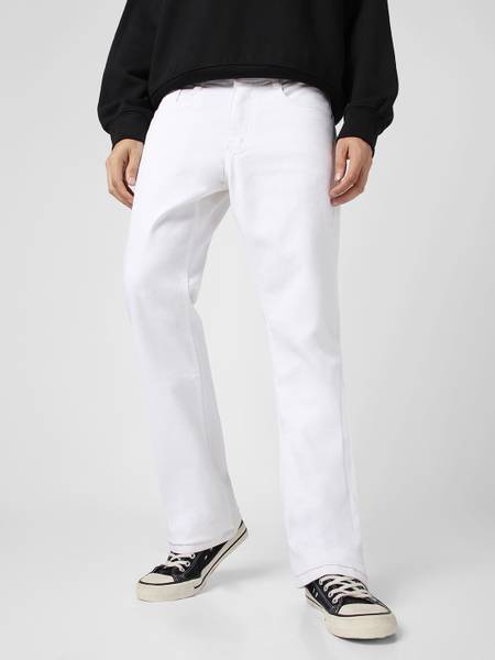 Urbano Fashion Boot-Leg Men White Jeans