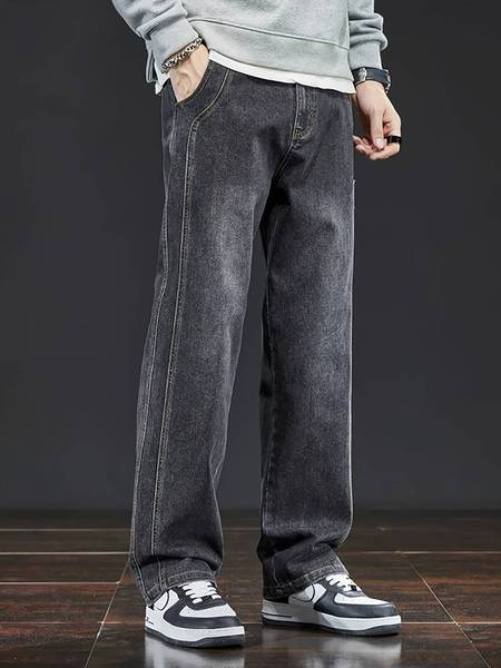 FUDE PRIDE Loose Fit Men Dark Grey Jeans