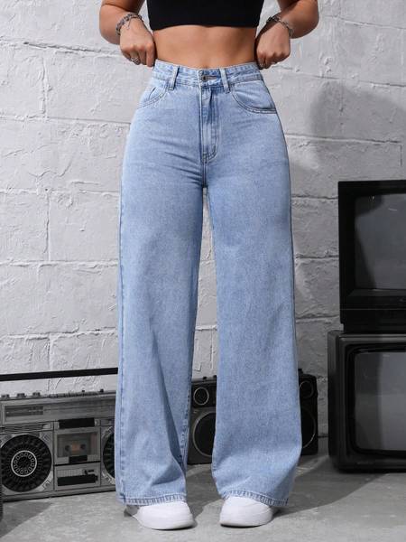Glossia Relaxed Fit Women Light Blue Jeans