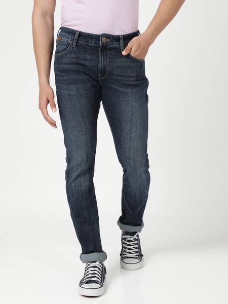 Wrangler Skinny Men Blue Jeans