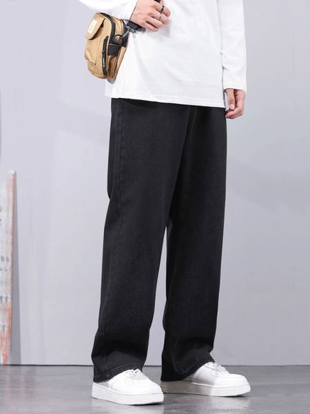 DENIM LOOK Relaxed Fit Men Black Jeans