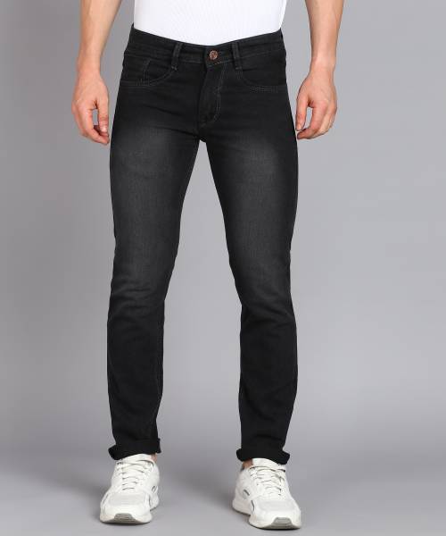 PODGE Slim Men Black Jeans