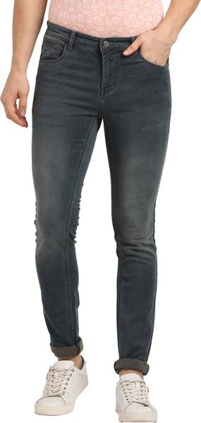 TURTLE Tapered Fit Men Grey Jeans
