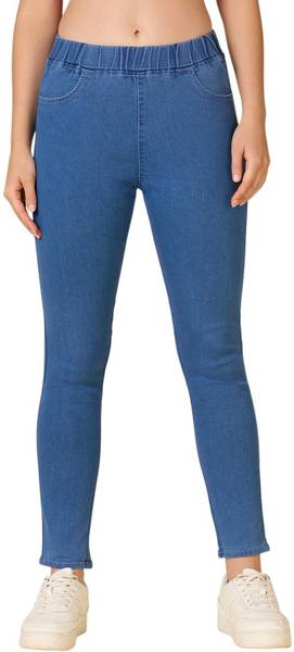 3BUTTERFLIES Skinny Women Blue Jeans