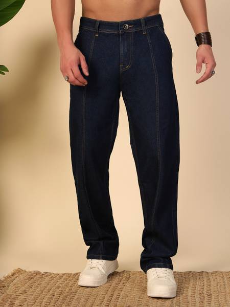 DENIM LOOK Loose Fit Men Dark Blue Jeans