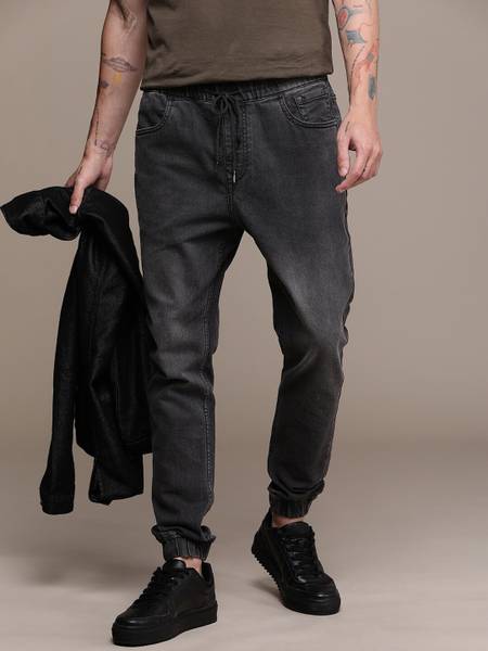 WROGN Jogger Fit Men Dark Grey Jeans