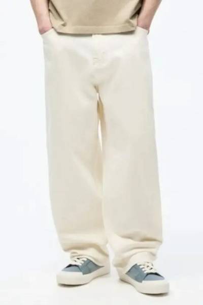 Jeancherry Loose Fit Men Beige Jeans