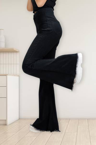 GOLD-D.A FASHION Boot-Leg Women Black Jeans