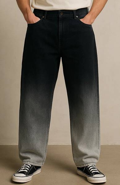 M Q Denim Loose Fit Men Black, White Jeans