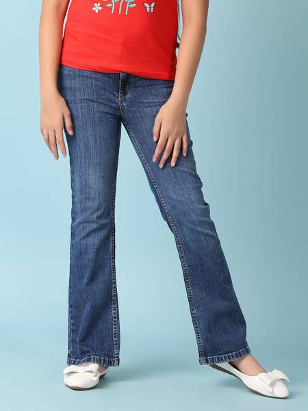 V-MART Boot-Leg Girls Blue Jeans