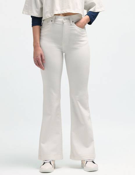FLYING MACHINE Flared Women White Jeans