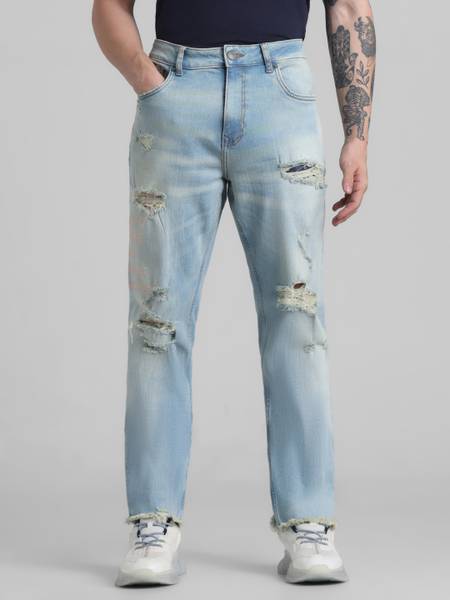JACK & JONES Tapered Fit Men Light Blue Jeans