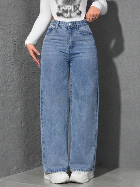 Herway Relaxed Fit Women Dark Blue Jeans