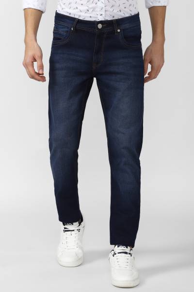 PETER ENGLAND Tapered Fit Men Dark Blue Jeans