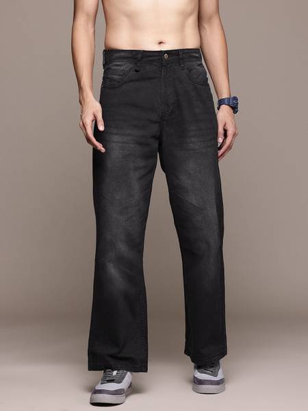 Roadster Flared Men Black Jeans