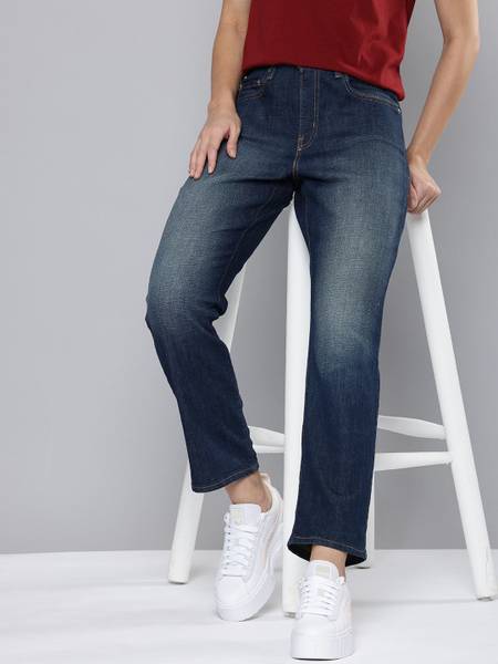 LEVI'S Straight Fit Women Blue Jeans