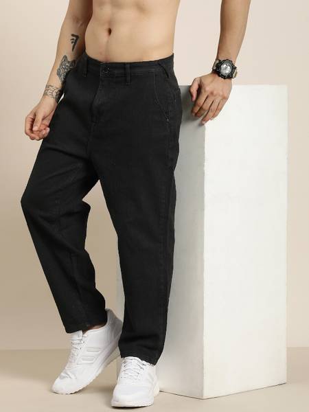 HERE&NOW Super Skinny Men Black Jeans
