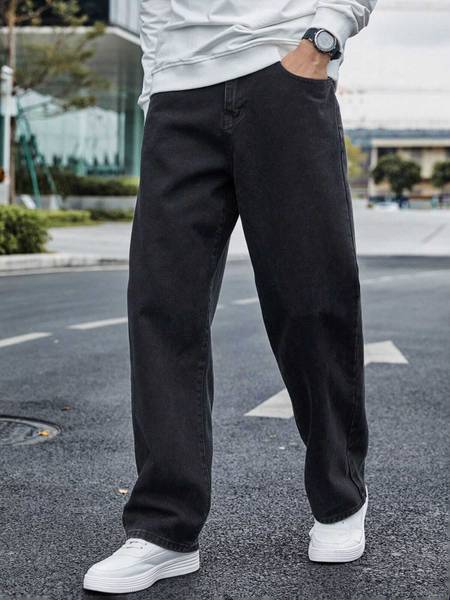 SHINIK Loose Fit Men Black Jeans